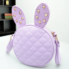 Women Handbag Crossbody Bag Lovely Girl Rabbit Ear Round PU Leather Handbag Rivet Shoulder Messenger Bag IMY66