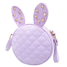 Women Handbag Crossbody Bag Lovely Girl Rabbit Ear Round PU Leather Handbag Rivet Shoulder Messenger Bag IMY66