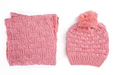 Women Hats Warm Woolen Knit Hood knitted Scarf Shawl Caps Hats Suit For Women Girl Female Suit Bonnet Gorro IMY66