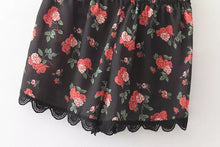 Women High Waist Floral Shorts Casual Elastic Waist Beach Printing Lace Shorts Shorts Shorts IMY66