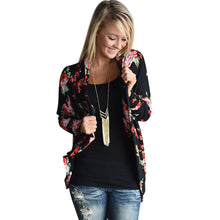 Women Kimono Cardigan Ladies Irregular Long Sleeve Casual Floral Print Outwear Coat Tops Jacket jaqueta feminino IMY66