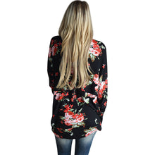 Women Kimono Cardigan Ladies Irregular Long Sleeve Casual Floral Print Outwear Coat Tops Jacket jaqueta feminino IMY66