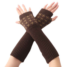 Women Knitted Arm Sleeve Fingerless Gloves Keep Warm Soft Knitting Long Gloves Mitten guantes mujer IMY66