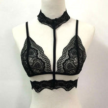 Women Lace Bustier Crop Tops Sexy Translucent Underwear Sheer Strap Lingerie Bra Tank Top Bustier regata feminina IMY66