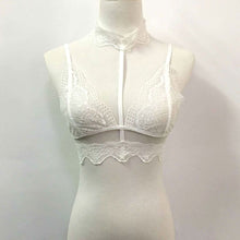Women Lace Bustier Crop Tops Sexy Translucent Underwear Sheer Strap Lingerie Bra Tank Top Bustier regata feminina IMY66