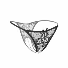 Women Lace Crotchless Panties Crotch Thong With Pearls Massaging Underwear Thongs G-string Intimates Briefs Underpants IMY66