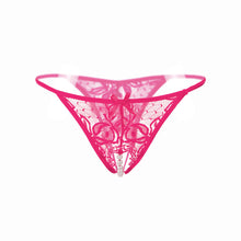 Women Lace Crotchless Panties Crotch Thong With Pearls Massaging Underwear Thongs G-string Intimates Briefs Underpants IMY66