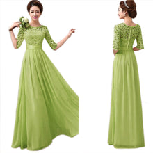 Women Lace Long Dress Ladies Casual Half Sleeve Crochet Chiffon Dress Plus Size Party Maxi Dress Vestidos Femininos IMY66