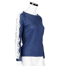 Women Lace Splice Blouse Loose Tops Long Sleeve Blouse Ladies Casual Clothing Shirt blusa feminina IMY66