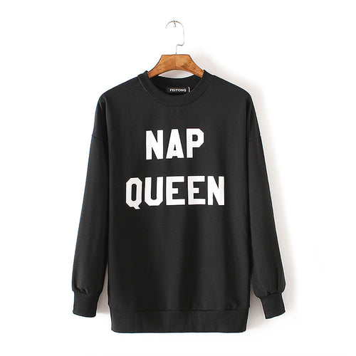 Women Ladies Letter Sweatshirt Jumper Casual Long Sleeve Loose Pullover Blouse Tops Shirt Blusas feminina IMY66