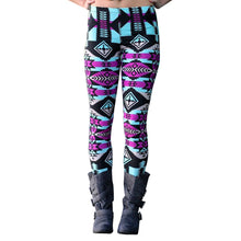 Women Lady Casual Skinny Geometric Print Stretchy Jegging Pants Slim Leggings Soft Stretchy Jegging Pants Slim Leggings IMY66