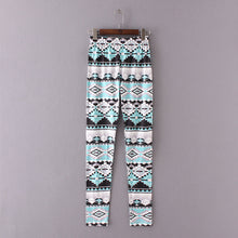 Women Lady Casual Skinny Geometric Print Stretchy Jegging Pants Slim Leggings Soft Stretchy Jegging Pants Slim Leggings IMY66