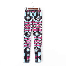 Women Lady Casual Skinny Geometric Print Stretchy Jegging Pants Slim Leggings Soft Stretchy Jegging Pants Slim Leggings IMY66