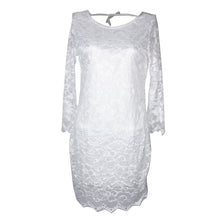 Women Lady Sexy Backless Club Wear Bandage BodyCon Lace Evening Party mini Black/White Dress Vestidos IMY66