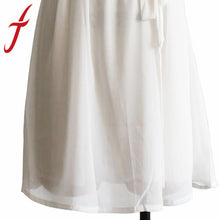 Women Lady Sexy Off Shoulder Lace Crochet Chiffon Short Sleeve Party Club White Mini Dress vestido femininos de festa IMY66