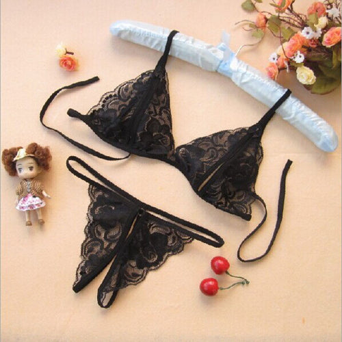 Women Lady sex product Lingerie Lace porn three point Underwear Nightwear Sleepwear G-string Lingerie IMY66