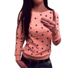 Women Long Sleeve Star Print Pullover Sweatshirt Jumper Tops Casual Long Sleeve Thick Tee Shirts femme camisetas y tops IMY66