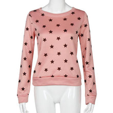 Women Long Sleeve Star Print Pullover Sweatshirt Jumper Tops Casual Long Sleeve Thick Tee Shirts femme camisetas y tops IMY66