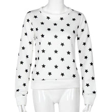 Women Long Sleeve Star Print Pullover Sweatshirt Jumper Tops Casual Long Sleeve Thick Tee Shirts femme camisetas y tops IMY66