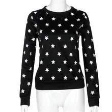 Women Long Sleeve Star Print Pullover Sweatshirt Jumper Tops Casual Long Sleeve Thick Tee Shirts femme camisetas y tops IMY66