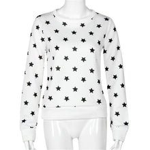 Women Long Sleeve Star Print Pullover Sweatshirt Jumper Tops Casual Long Sleeve Thick Tee Shirts femme camisetas y tops IMY66
