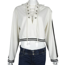 Women Loose Casual Sweatshirt T-Shirt Lace Up Long Sleeve Bandage Hoodie Jumper Pullover Short Tops tee shirt IMY66