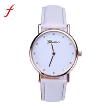 Women Luxury Rhinestone Watch Faux Leather Analog Quartz Wrist Watch Watches For Women reloj mujer IMY66