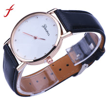 Women Luxury Rhinestone Watch Faux Leather Analog Quartz Wrist Watch Watches For Women reloj mujer IMY66