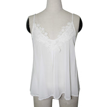 Women Casual Chiffon Blouse Sexy Strap Backless V Neck Lace Sleeveless Shirt Tank Tops Blusas IMY66