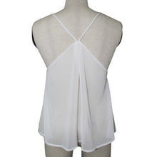 Women Casual Chiffon Blouse Sexy Strap Backless V Neck Lace Sleeveless Shirt Tank Tops Blusas IMY66