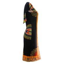 Women Dress Casual Cloak African Print Dress Straight Sleeveless Mini Dresses vestidos femininos IMY66