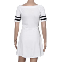 Women Dress Off Shoulder Bodycon s Short Sleeve Letter Print Party Mini Dress vestidos femininos IMY66