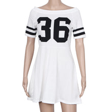 Women Dress Off Shoulder Bodycon s Short Sleeve Letter Print Party Mini Dress vestidos femininos IMY66