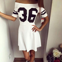 Women Dress Off Shoulder Bodycon s Short Sleeve Letter Print Party Mini Dress vestidos femininos IMY66