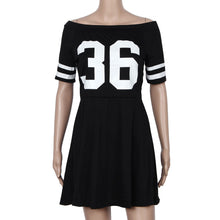 Women Dress Off Shoulder Bodycon s Short Sleeve Letter Print Party Mini Dress vestidos femininos IMY66