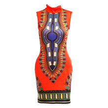 Women Dress African Print Sleeveless Package Hip Tank Tops Dress Casual Print Dress Vestidos femininos IMY66