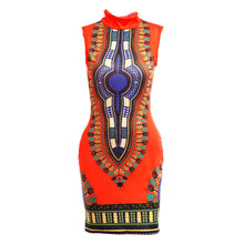 Women Dress African Print Sleeveless Package Hip Tank Tops Dress Casual Print Dress Vestidos femininos IMY66