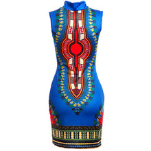 Women Dress African Print Sleeveless Package Hip Tank Tops Dress Casual Print Dress Vestidos femininos IMY66