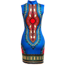 Women Dress African Print Sleeveless Package Hip Tank Tops Dress Casual Print Dress Vestidos femininos IMY66