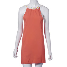 Women Dress Sexy Backless Flower Embroidery Sleeveless Chiffon Party Beach Mini Dress vestidos femininos IMY66