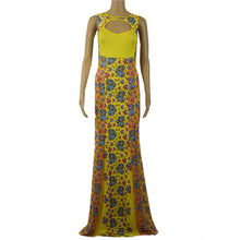 Women Dress Sexy Front Hollow Traditional African Print Dresses Casual Sleeveless Party Long Maxi Dress vestidos IMY66