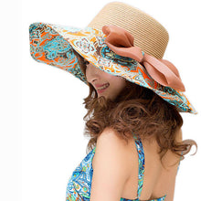 Women Foldable Wide Large Brim Floppy Beach Hat Sun Straw Hat IMY66
