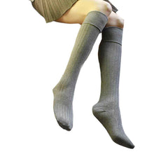 Women Cotton Thigh High Stockings Solid Warmer Soft Over Knee stockings female Sexy Stockings For Girl IMY66