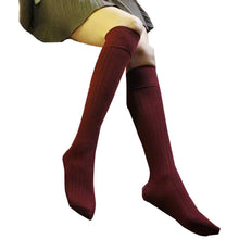 Women Cotton Thigh High Stockings Solid Warmer Soft Over Knee stockings female Sexy Stockings For Girl IMY66