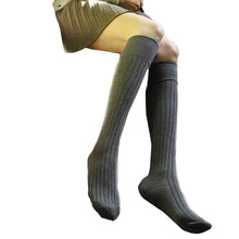 Women Cotton Thigh High Stockings Solid Warmer Soft Over Knee stockings female Sexy Stockings For Girl IMY66