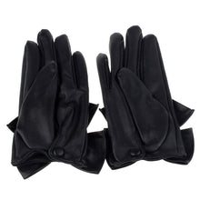 Women Leather Gloves Women Ladies Butterfly Bow Wrist Soft Leather Gloves Warm Gloves #014 IMY66