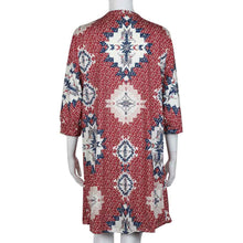 Women kimono cardigan Geometric Pattern Casual Printing Long Blouse Coat Outwear blusas femininas IMY66