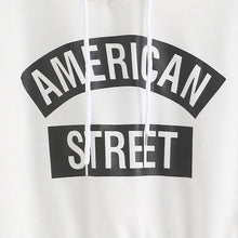 Women long Sleeve T-Shirts Crop Tops Casual Letter Print Hooded Sweatshirt Pullovers Tee shirt femme camisetas y tops IMY66