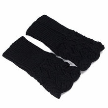 Women's Knitted Gloves Warm Brief Paragraph Knitted Half Fingerless Gloves guantes mujer gants femme IMY66