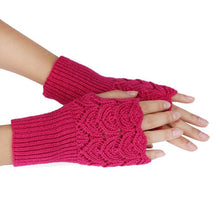 Women's Knitted Gloves Warm Brief Paragraph Knitted Half Fingerless Gloves guantes mujer gants femme IMY66